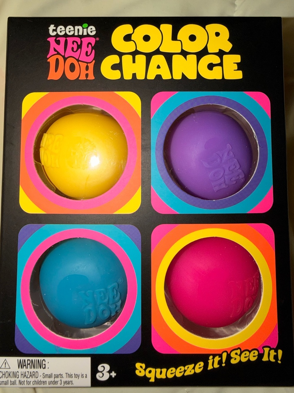 Teenie NeeDoh Color Change 4 Pack NEW 🌈 Stress Balls Fidget Toy